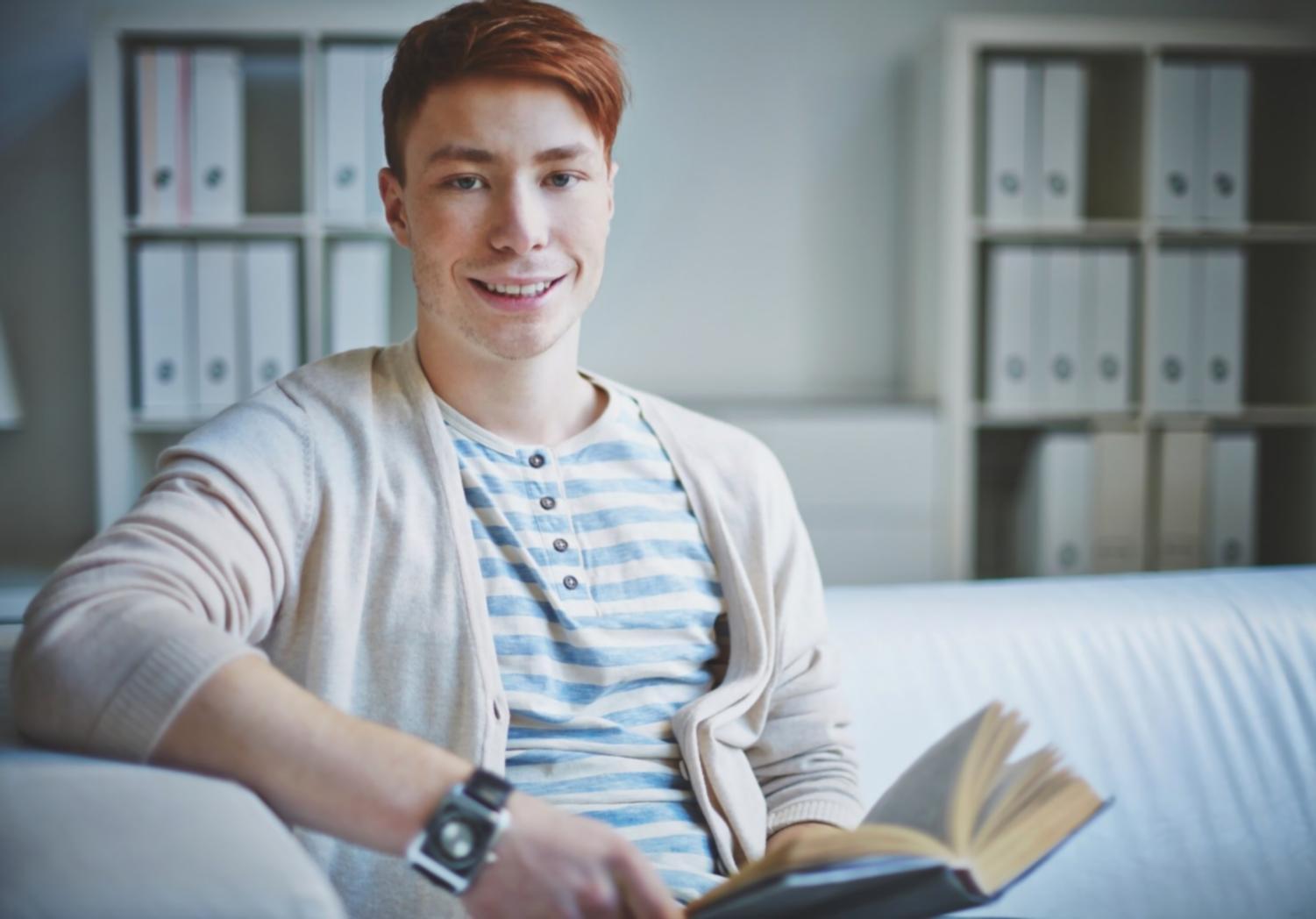 Person reviewing financial plans with confidence